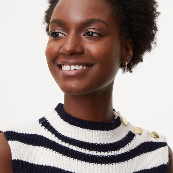 LOFT Stripe Sweater Tank - Picture 3 of 3